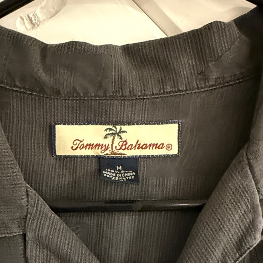 Tommy Bahama Charcoal Textured Shirt - Picture 1 of 4